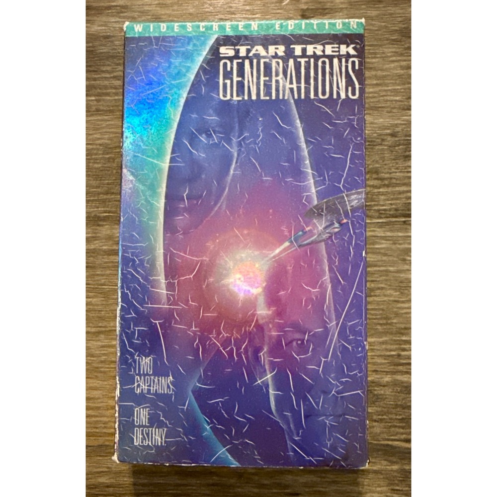 Star Trek Generations VHS Widescreen Edition Good Holographic Foil Slipcase 1994